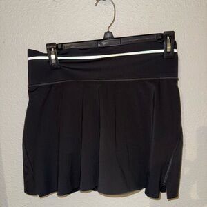 Athleta Black Skater Skirt with Reflective Waist Stripe